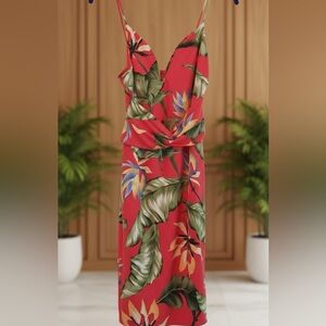 🌴Vaca palm leaf print dress